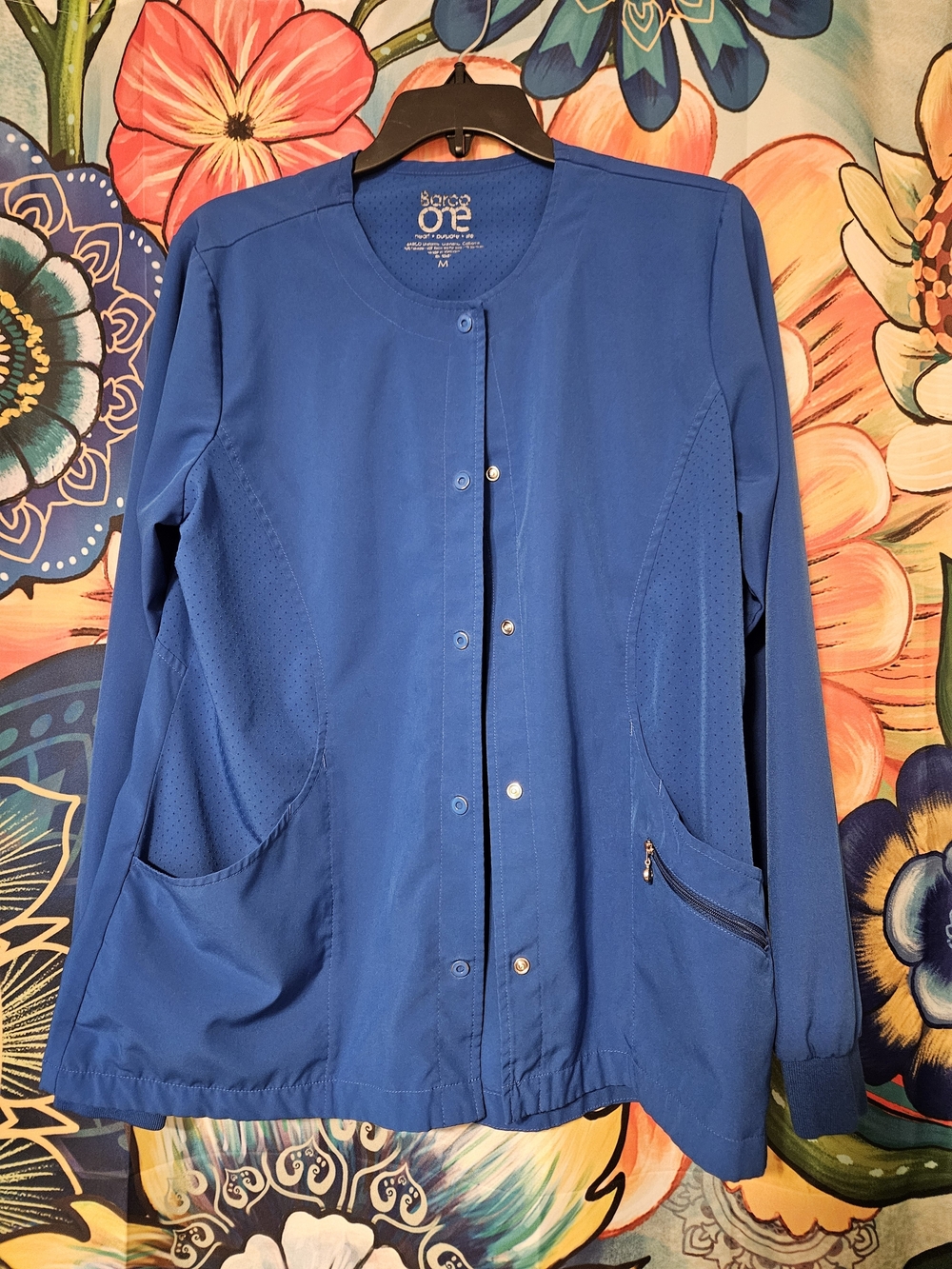 Barco One Women's Royal Blue Scrub Jacket